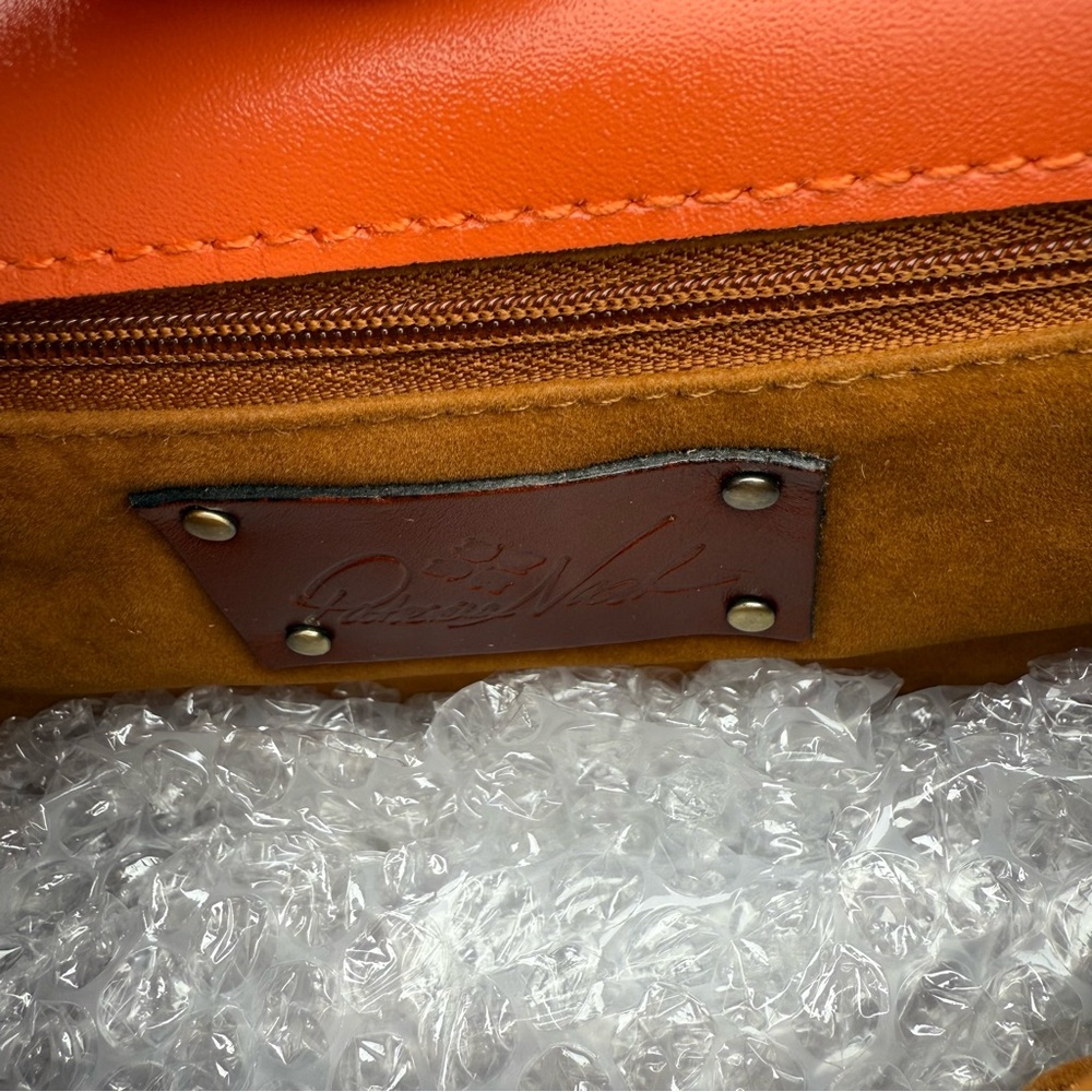 Patricia Nash NWT Orange Floral Embossed Crossbody Bag & Branded Dustbag - Picture 6 of 7